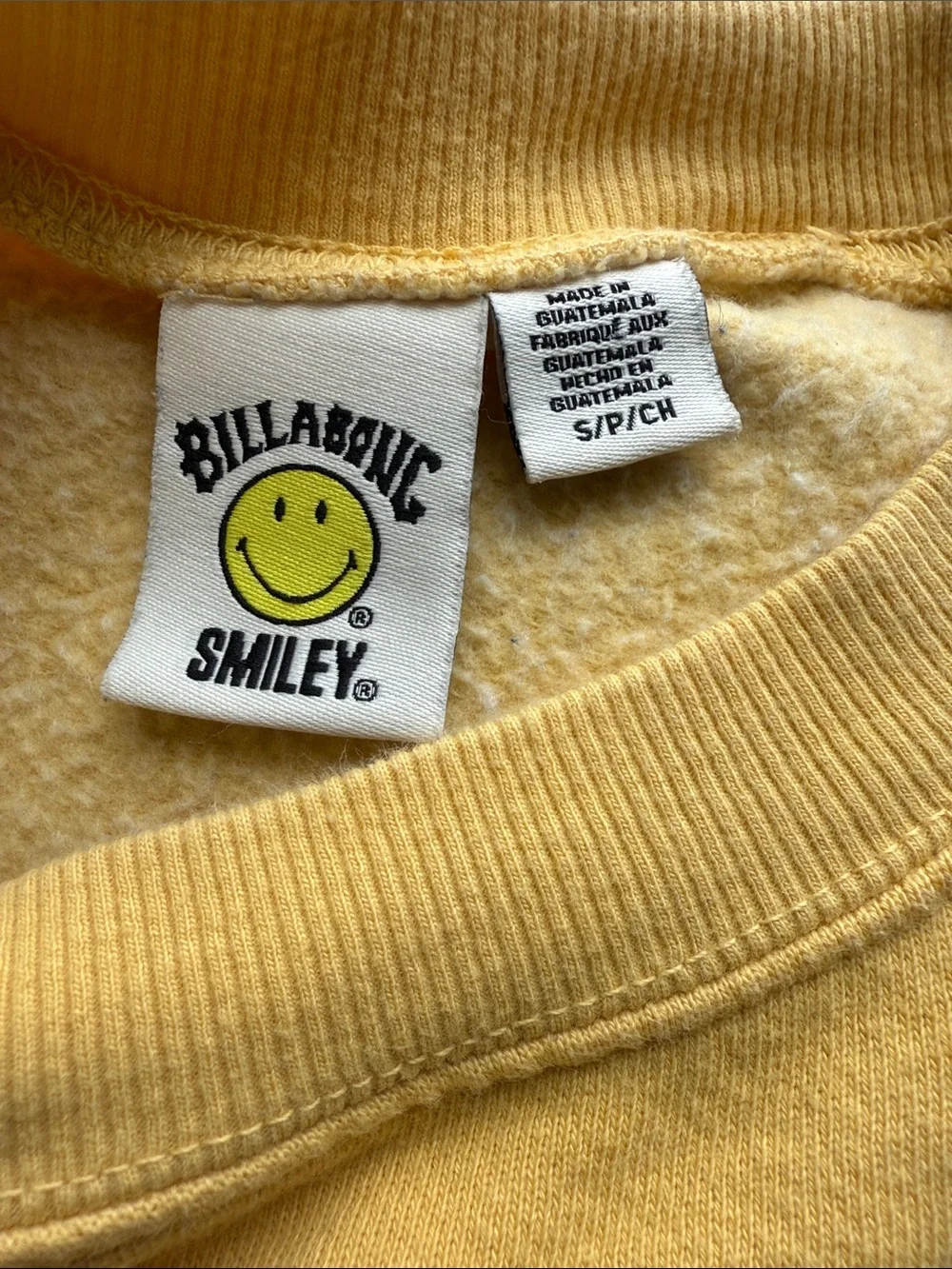 Billabong Bright Yellow Crew Neck Sweater